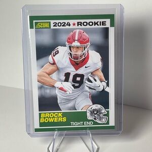 Score 2024 Rookie Brock Bowers Trading Card - Green